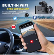 Resim 2/3cannel 1080p Dash Cam Araba Video Kaydedici Wifi Uygulaması Dashcam Araba Dvr Front X94-wıfı-2cam None 