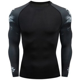 Resim Snapbuyerkek Spor Rashguard - Kaplumbağa Boyunlu Hızlı Kuruma Vücut Geliştirme Gömleği Chınamavi Mavi 