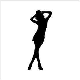 Resim Kadın Folyo Sticker Derstv1180 80cm Uzunluk Siyah 