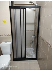 Resim Teknesiz 3 lü Panel Duşakabin Siyah 