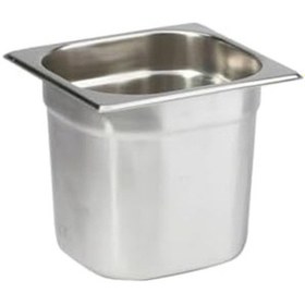 Resim Paslanmaz Çelik Gastronom/gastronorm Küvet Gn 1/6-150 17,6 X 16,2 X 15 Cm 