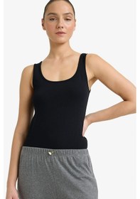 Resim Defacto Regular Fit Pamuklu Atlet-fall İn Love R9041az25aubk81 Siyah 