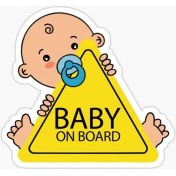 Resim TSC Uyarı Arabada Bebek Var Sticker Oto Etiket 18CM Md9 