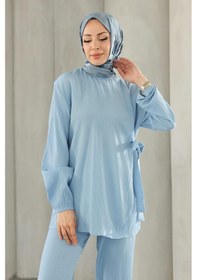 Resim Bağlama Detaylı Takım Bebe Mavisi Bebemavisi Mavi 