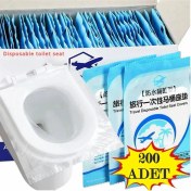 Resim 200 Adet Tek Kullanımlık Klozet Örtüsü Klozet Poşeti Klozet Kapak Örtüsü Dispenseri 