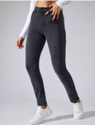 Resim Feimailis Yüksek Bel Streç Kot 101776031 Gri 