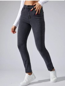 Resim Feimailis Yüksek Bel Streç Kot 101776031 Gri 