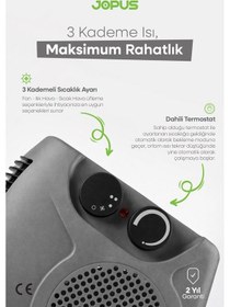 Resim Jopus JO-FI001 2000 W Fanlı Isıtıcı Antrasit 