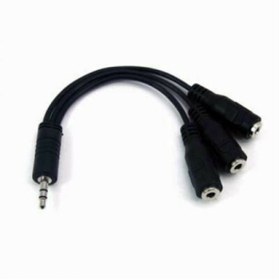 Resim 3 Lü Stereo Çoklayıcı 3 x 3.5 mm Aux SES SİSTEMİ KABLOSU 