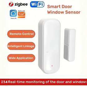 Resim Tuya WiFi/Zigbee Akıllı Kapı Sensörü - Gerçek Zamanlı İzleme, Uzaktan Kumanda & Akıllı Bağlantı, Geniş Uygulama Alanı, Alexa ve Google Assistant ile Uyumlu, Ev Alarm Sistemi için App-Kontrollü Güvenlik Dedektörü, Pencere İzlemesi, Minimalist Tasarım, Dayanıklı Plastik Kasa, Apartman Güvenliği, Kompakt Tasarım, Güvenilir Yapı, Güvenlik Bilincine Sahip Alıcılar 