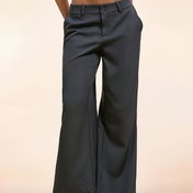 Resim Kadınlar İçin Şık Düz Bacaklı Yaz Pantolonları - Tek Renk Esnek Olmayan Ofis ve Günlük Kullanım için, Makinede Yıkanabilir Görünmez Kumaş, Özel Çizgi Koleksiyonu 