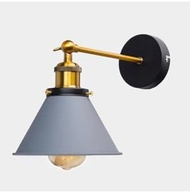 Resim Rsylight Retro Metal Gri Dekoratif Mafsallı Rustik Duvar Aplik Gri Rys0000029 