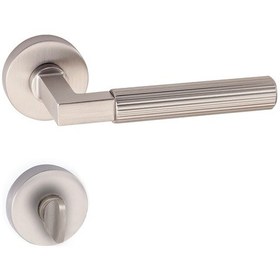 Resim Doğanlar Lt Süper Saten Rozetli Kapı Kolu Takım-wc Kol Pk001dgn0062 Renkli 