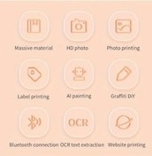 Resim Skycity Taşınabilir Mini Termal Fotoğraf & Etiket Yazıcısı - Beyaz Beyaz 