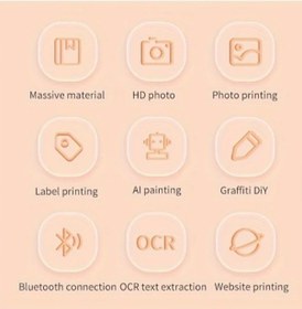 Resim Skycity Taşınabilir Mini Termal Fotoğraf & Etiket Yazıcısı - Beyaz Beyaz 