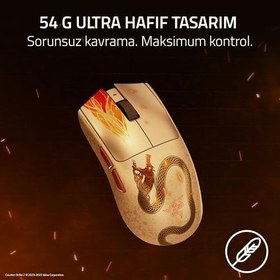 Resim Razer Viper V3 Pro Counter-Strike 2 Dragon Lore - Ultra hafif kablosuz e-spor oyun faresi - 55g - 8K HyperPolling - Focus Pro sensör 35K DPI - 2,4 GHz HyperSpeed - 95 saat - PC/Mac | Dragon Lore 