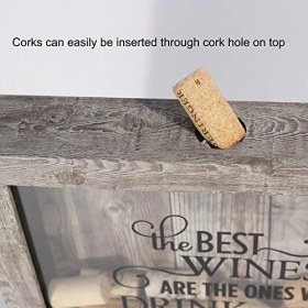 Resim Storemax Frames Huş Ağacı 10X10 Yıpranmış Gölge Kutusu Şarap Mantar Tutucu 