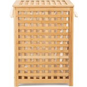 Resim Natural Bambu Kahverengi Çamaşır Sepeti 