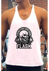 Resim Flask Gym Fitness Tank Top Sporcu Atleti 