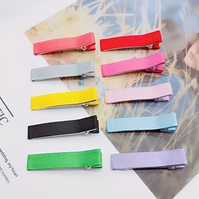 Resim 10 adet/20 adet/30 adet/40 adet/50 adet Çok Renkli Polyester Saç Klipsi, Çelik Alaşım Çift Burunlu Tavuk Burnu Kart, Basit Düz Desen, Tüm Mevsimler İçin Uygun, Gençler İçin Mükemmel, Yürüyüş ve Açık Hava Aktiviteleri İçin Harika, Perakende Saç Aksesuarları 