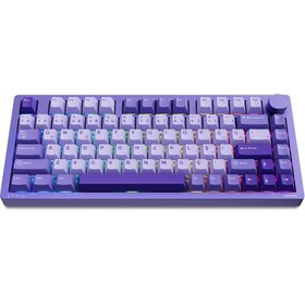 Resim Philips EVNIA SPK8618 Mekanik RGB 81 Tuş USB/Bluetooth/2.4G Kablosuz Oyuncu Klavyesi Mor 