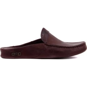 Resim Sail Laker's Erkek Kahverengi Deri Ev Terliği 