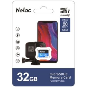 Resim Netac 32gb Microsdhc U3/c10 Nt02p500stn-032g-s Up To 80mb/s,sd Adaptör Yok 