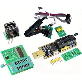 Resim Cloudstore Eeprom Bıos Usb Programmer Ch341a Set Soıc8 Klips 1.8v Adaptör 24 Pin Flash 