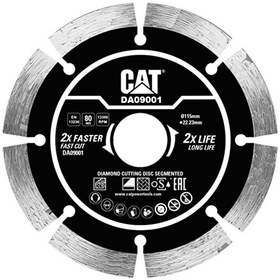 Resim Cat DA09001 115MM Profesyonel Beton Tuğla Parke Taşı Elmas Kesme Diski Soketli Aralıklı Kenar 