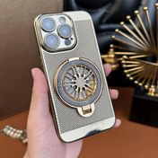 Resim Retro Elektro Kaplama Soğutma Izgarası Tutucu iPhone 16 Pro Max/15 Pro Max/14/13/12 Pro Max/Plus için, Lens Koruma, Ultra İnce Hissiyat 