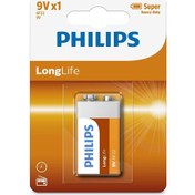 Resim Philips Çinko 9V Pil Kartela 6F22L1B05 