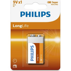 Resim Philips Çinko 9V Pil Kartela 6F22L1B05 