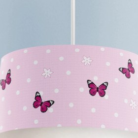 Resim Talia Home Kelebek Baskılı Çocuk Odası Sarkıt Avize 