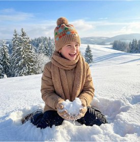 Resim LAGRANZE Kız Çocuk Cozy Junior Set - Atkı Bere Eldiven Takımı (8-12 Yaş) 