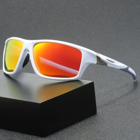 Resim 1 Çift Unisex Tam Çerçeve Retro Günlük Spor Polarize Güneş Gözlüğü - Premium Kontrast Renkli Güneş Gözlüğü - Rahat Silikon Şakaklar - Yürüyüş - Bisiklet - Koşu UV Koruma Güneş Gözlüğü 