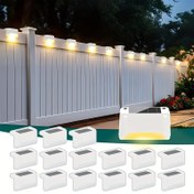 Resim 10'li Paket Güneş Enerjili LED Bahçe Aydınlatması - Su Geçirmez Dış Mekan Dekoratif Korkuluk, Çit ve Duvar Işıkları ile Şenlikli Atmosfer Aydınlatma 