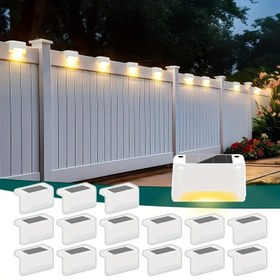Resim 10'li Paket Güneş Enerjili LED Bahçe Aydınlatması - Su Geçirmez Dış Mekan Dekoratif Korkuluk, Çit ve Duvar Işıkları ile Şenlikli Atmosfer Aydınlatma 