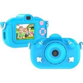 Resim Maiyame Çocuklar İçin 12mp Çift Lensli Renkli Dijital Fotoğraf Makinesi, 1080p Video Ve Yaratıcı Stickerlar İle Eğlenceli Çekimler 