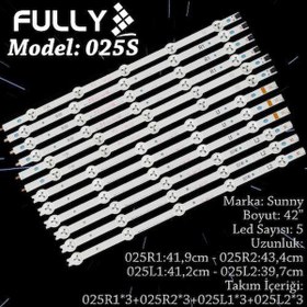 Resim Fully SET-025S=SET-2262= SN042DLD12AT022-SMF SUNNY 42 Inc 12 Adet Tv Led Bar=LED1546=WKSET-5284=SET-0005=Takım Olarak -SN042DLD12AT070-SN042DLD12AT022-SSDMF|SN042DLD12AT05|AX042DLD12AT070|WN042DLD12AT070|SN042DLD12AT011-SN042DLD12AT050 