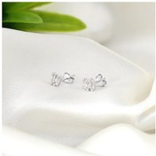 Resim 925 ayar Gümüş Rodyum kaplama 2 Baget taşlı küpe 