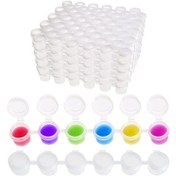 Resim Lasonstiges 50 Şerit Boya Kapları300 Tencere 2ml/0.07oz Sınıf Resim Festivalleri İçin Kapaklı Boş Bardaklar 
