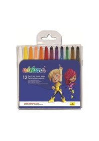 Resim Adel Çevirmeli Mum Boya 12 Renk Yarım Boy Pastel Boya 