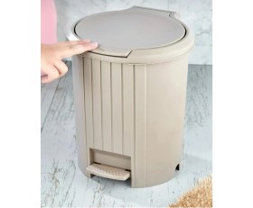 Resim 12 Lt Şık Bas Aç Mekanizmalı Banyo ve Mutfak Çöp Kovası Bej 