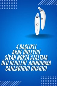 Resim Skygo 4 Başlıklı Pilli Vakumlu Siyah Nokta Temizleyici Akne Ve Önleyici 