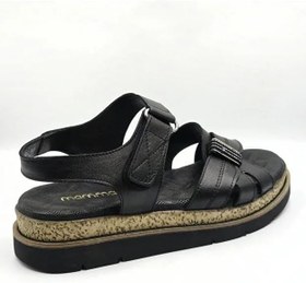 Resim MAMMAMİA D26YS-2905 TOKA DETAYLI DERİ KADIN SANDALET 