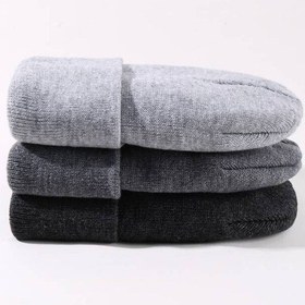 Resim Eke Tekstil Unisex Katlamalı 3'lü Bere Seti Antrasit - Açık Gri - Gri 