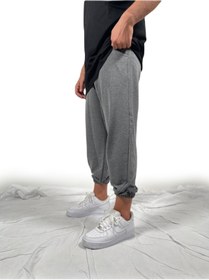 Resim la gizzia Antrasit Oversize Büyük Beden Unisex Paçası Lastikli Eşofman Altı Jogger Eşofman Koyu Gri 