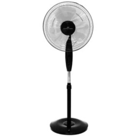Resim Rowell 16" 40 Cm Yuvarlak Ayaklı 3 Kanatlı Pervaneli Vantilatör - Siyah 