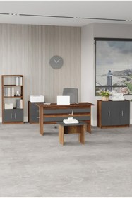 Resim L'occi Concept Diego Abcde Ofis Masa Sehpa Keson Kitaplık Dolap 5'libüro Masa Takımı Barok-antrasit 