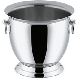 Resim Paslanmaz Çelik Ayaklı Şampanya Şarap Buz Kovası 18 x 15 CM 